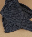 Knitted Organic Cotton Wash-Cloth, Graphite