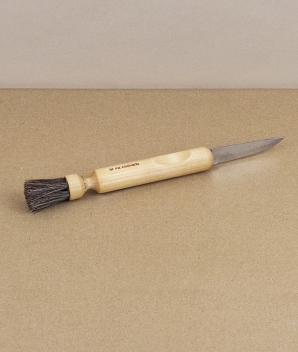 Swedish mushroom knife with brush