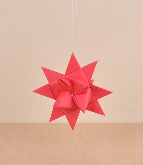 Swedish Folded Paper Star, Scarlet