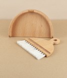 Swedish Table Dustpan & Brush, Oiled Beech