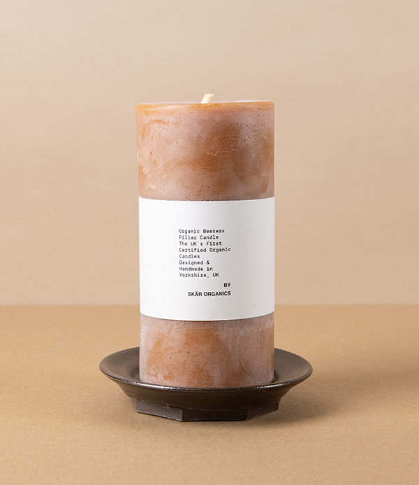 Hand-Thrown Faceted Candle or Incense Dish, Salt Glaze