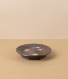 Hand-Thrown Faceted Candle or Incense Dish, Salt Glaze