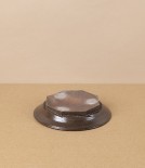 Hand-Thrown Faceted Candle or Incense Dish, Salt Glaze