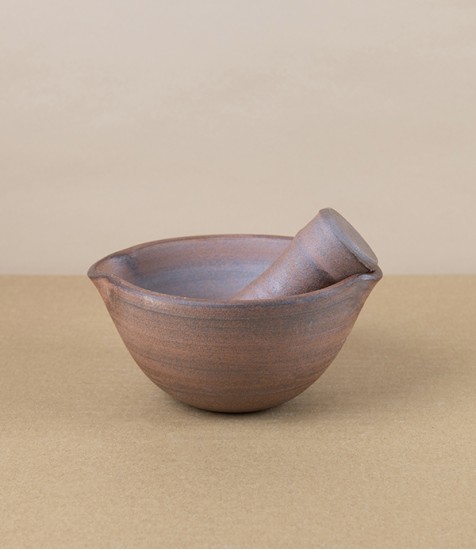 Hand-Thrown Grinding Bowl, Deep