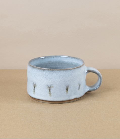 Symy Ong Hand-Thrown Wide Mug, Brushwork