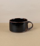 Symy Ong Hand-Thrown Wide Mug, Tenmoku