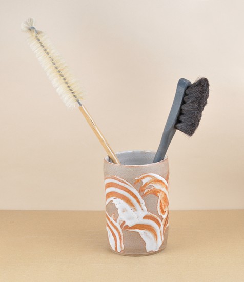 Symy Ong Hand-Thrown Utensil Pot, Shino