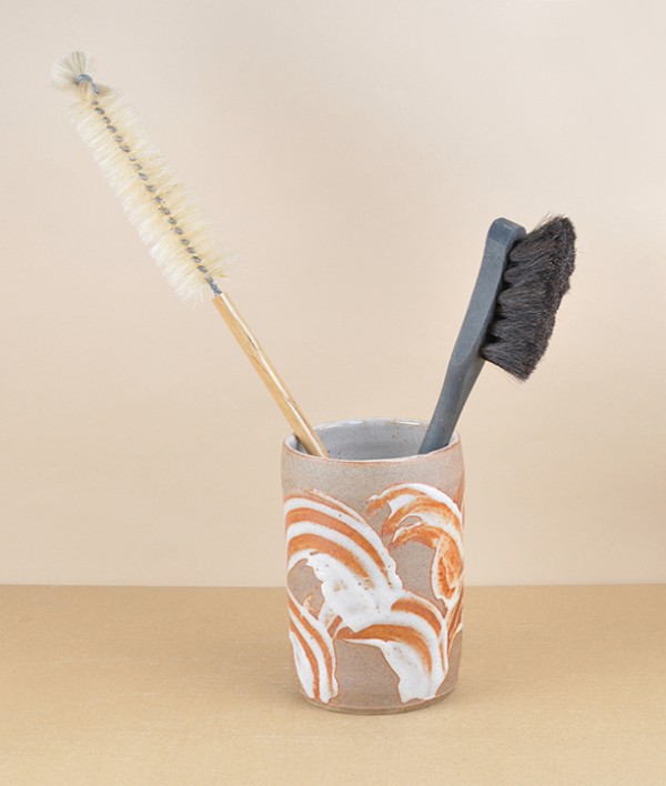 Symy Ong Hand-Thrown Utensil Pot, Shino