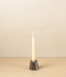 Hand-Thrown Faceted Candle Holder, Salt Glaze, Small