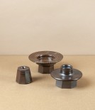 Hand-Thrown Faceted Candle Holder, Salt Glaze, Small