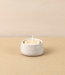 Hand-Thrown Tea Light Holder, Salt & Ash Glaze