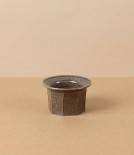 Hand-Thrown Faceted Candle Holder, Salt Glaze, Tea Light & Votive