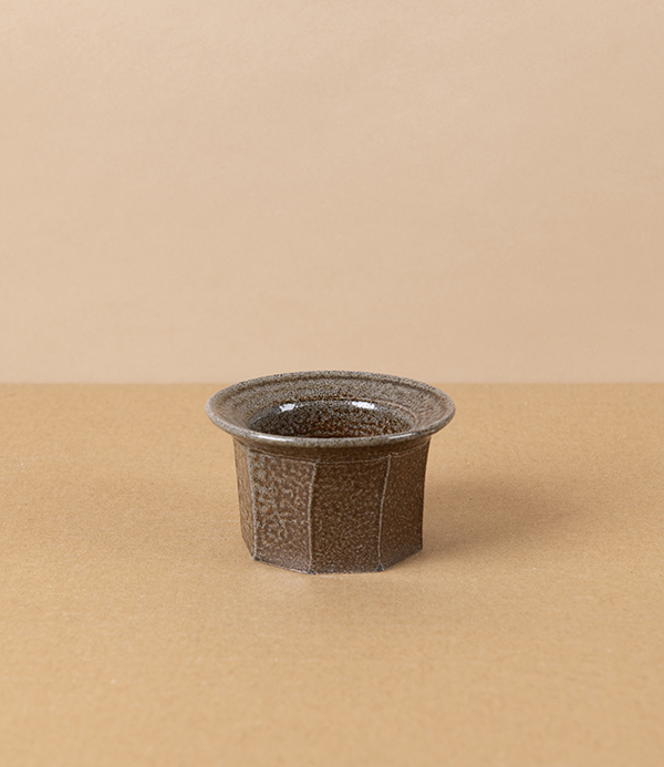 Hand-Thrown Faceted Candle Holder, Salt Glaze, Tea Light & Votive