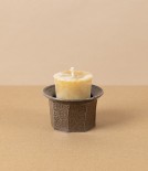 Hand-Thrown Faceted Candle Holder, Salt Glaze, Tea Light & Votive
