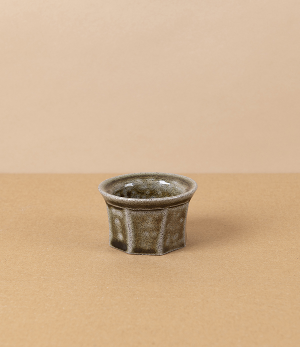 Hand-Thrown Faceted Candle Holder, Salt Glaze, Tea Light & Votive