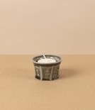 Hand-Thrown Faceted Candle Holder, Salt Glaze, Tea Light & Votive