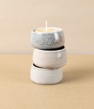 Hand-Thrown Tea Light Holder, Salt & Ash Glaze