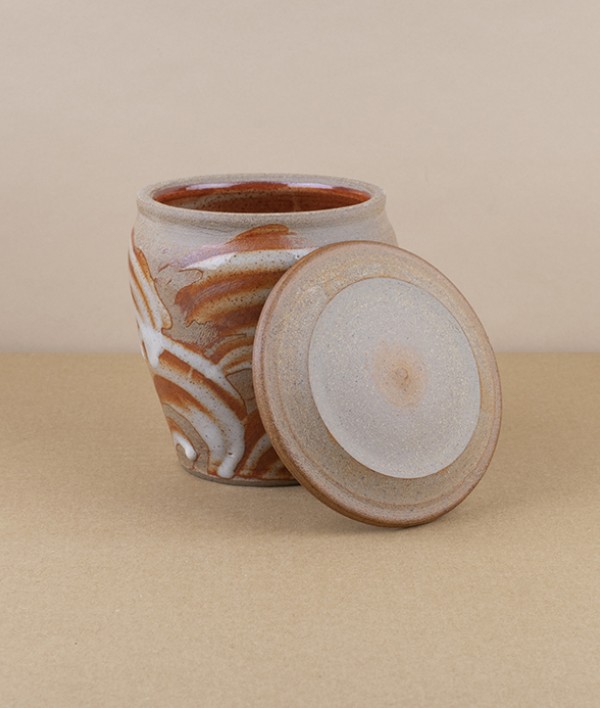 Symy Ong Hand-Thrown Lidded Jar, Shino