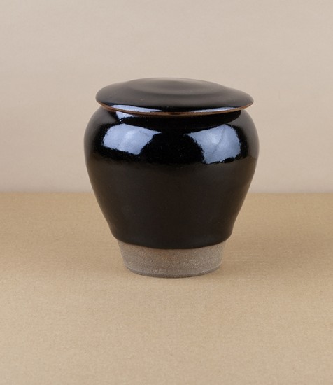 Symy Ong Hand-Thrown Lidded Jar, Tenmoku