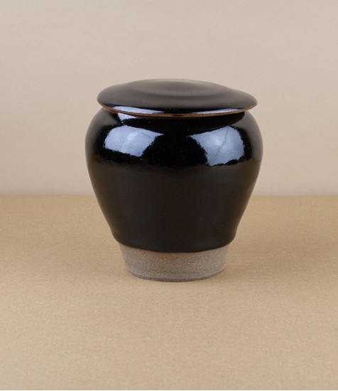 Symy Ong Hand-Thrown Lidded Jar, Tenmoku