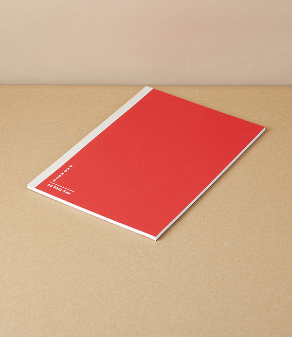 Taisei 'Pad Note' Notebook, A5 Grid, Red