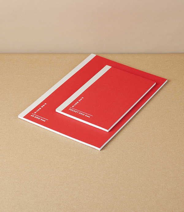 Taisei 'Pad Note' Pocket Notebook, Grid, Red