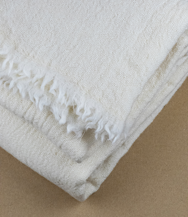 Finnish Merino & New Wool Blanket, with Stripe