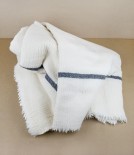 Finnish Merino & New Wool Blanket, with Stripe