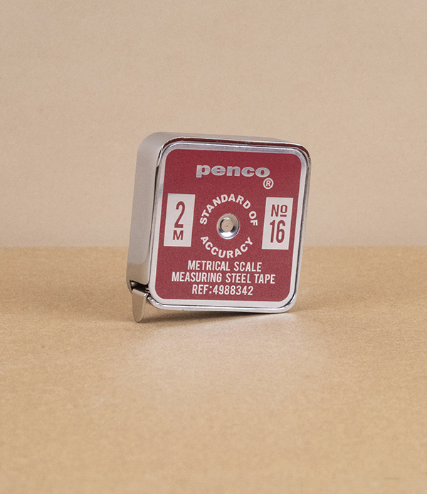 Penco Steel Pocket Tape Measure, Red