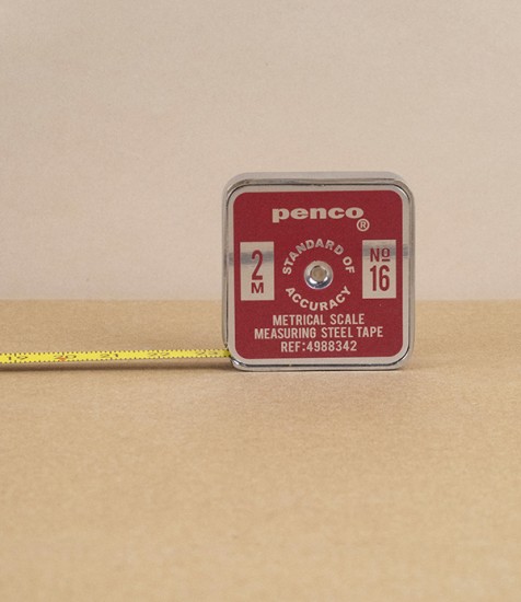 Penco Steel Pocket Tape Measure, Red