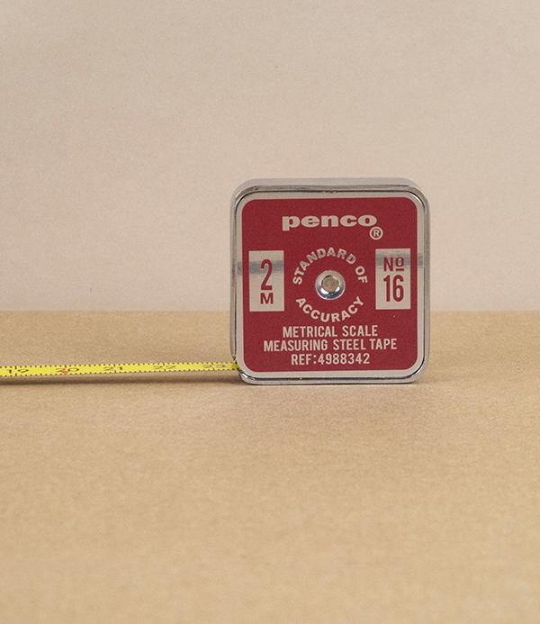 Penco Steel Pocket Tape Measure, Red