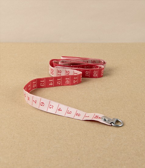 Sajou French Jacquard Ribbon Tape Measure, Red