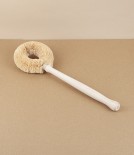 Tawashi style skillet brush, light coconut fibre