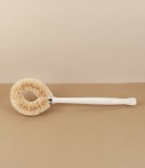 Tawashi style skillet brush, light coconut fibre