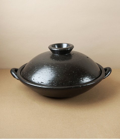 Tegame Donabe (Japanese Cooking Pot), Black, 1.8l