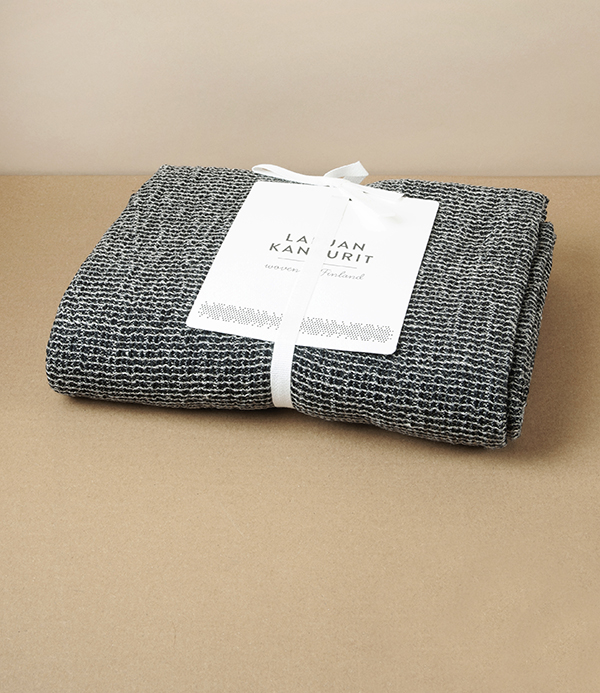 Finnish Linen & Tencel Bath Towel, Black