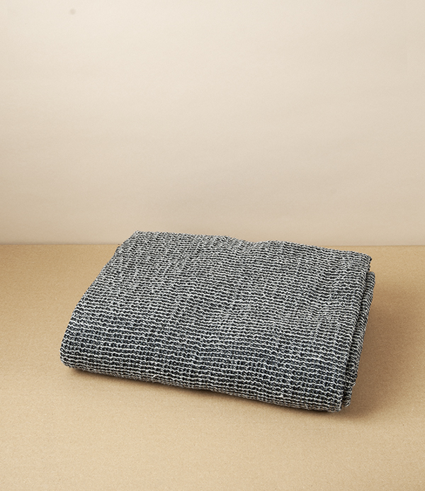 Finnish Linen & Tencel Bath Towel, Black