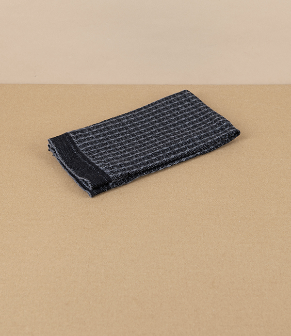 Finnish Linen & Tencel Dishcloth, Black & Grey