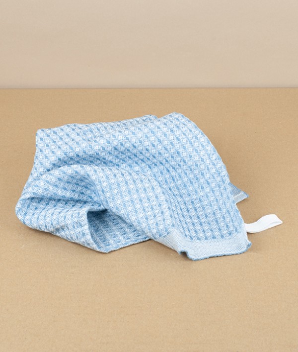 Finnish Linen & Tencel Dishcloth, Rainy Blue