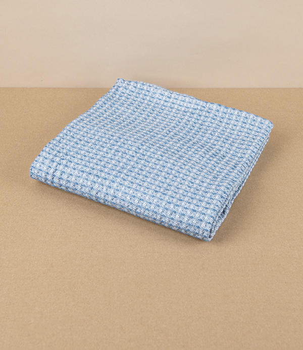 Finnish Linen & Tencel Kitchen Towel, Rainy Blue