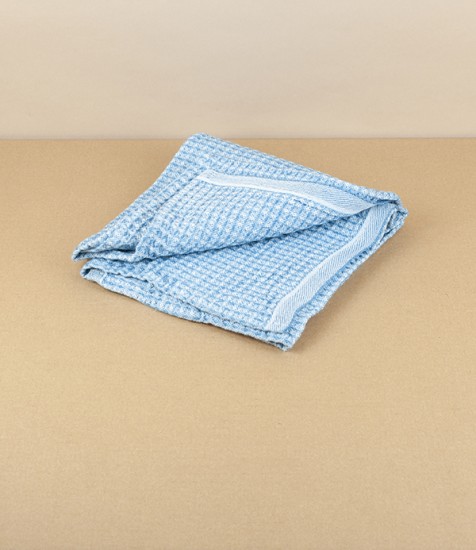 Finnish Linen & Tencel Kitchen Towel, Rainy Blue