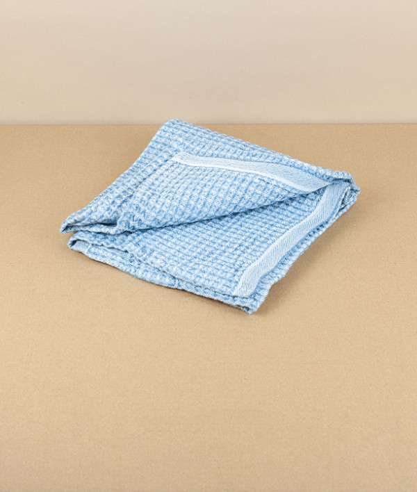 Finnish Linen & Tencel Kitchen Towel, Rainy Blue