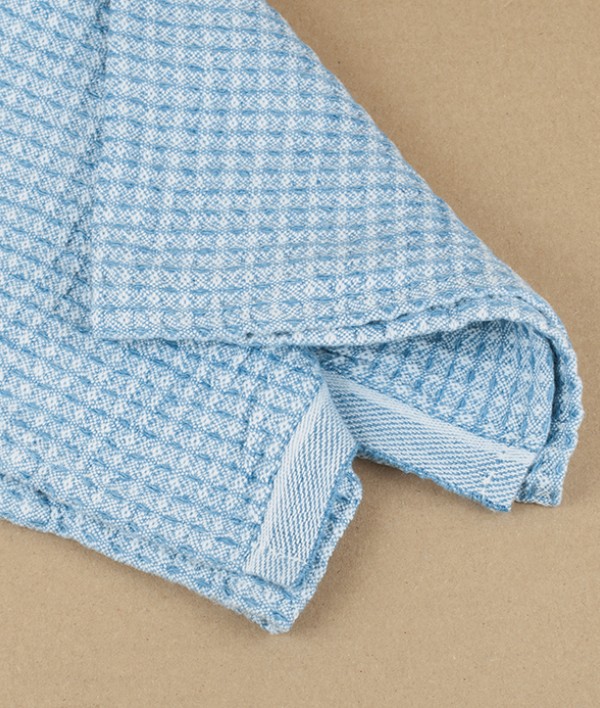 Finnish Linen & Tencel Kitchen Towel, Rainy Blue