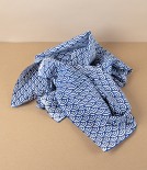Japanese Tenugui Wrap, Seigaiha or Waves Komon