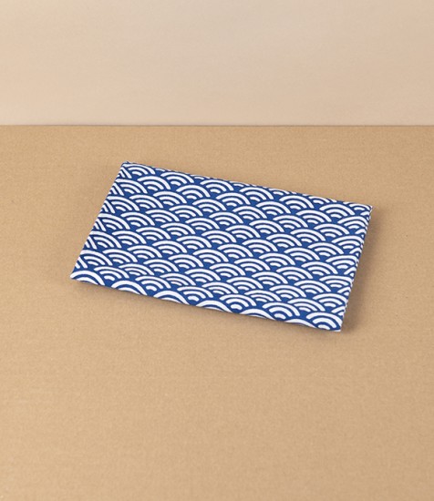 Japanese Tenugui Wrap, Seigaiha or Waves Komon