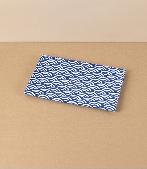 Japanese Tenugui Wrap, Seigaiha or Waves Komon