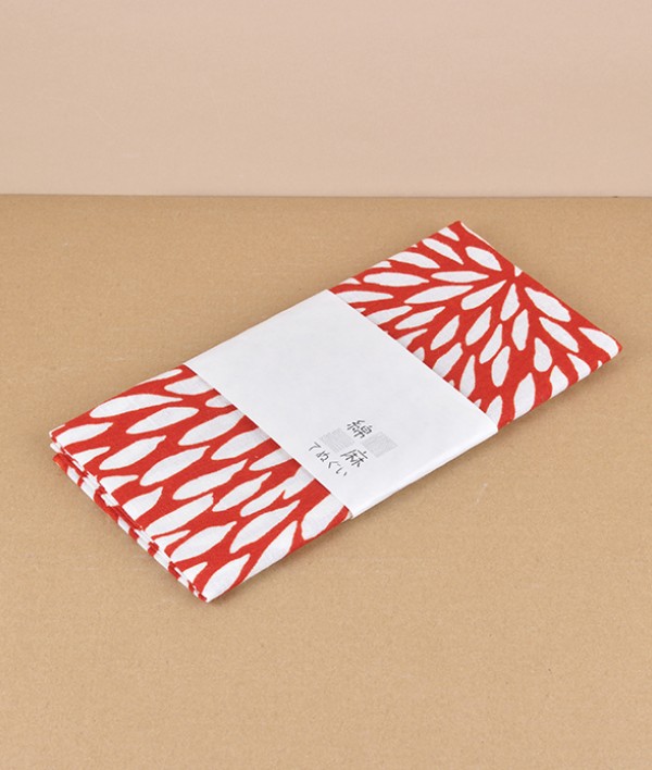 Tenugui linen & cotton towel, Chrysanthemum