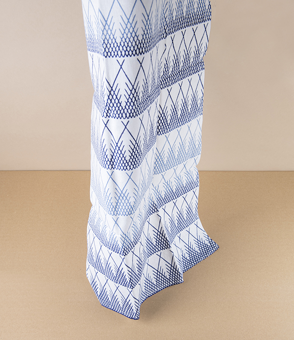 Japanese Tenugui Wrap, Kusa-Mon Grass Komon