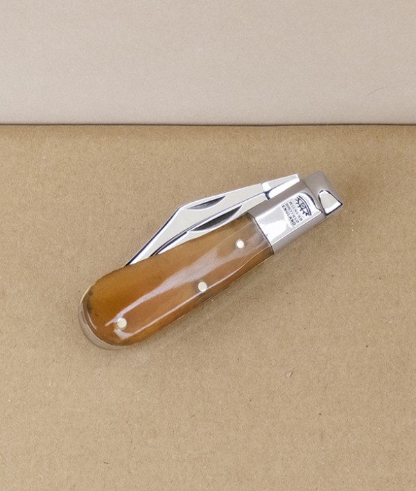 Twin-Blade Barlow Knife with Rams-Horn Scales