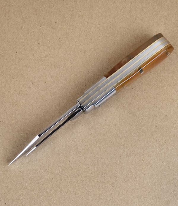 Twin-Blade Barlow Knife with Rams-Horn Scales